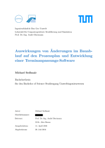 Auswirkungen von Änderungen im Bauablauf auf den Prozessplan