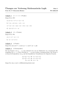 5. Aufgabenblatt - Logik und Sprachtheorie / Mathematische Logik