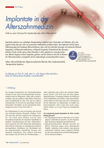 Implantate in der Alterszahnmedizin