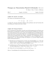¨Ubungen zur Theoretischen Physik II (Mechanik) WiSe 14/15