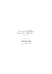 Skript zu Kapitel II - Lehrstuhl für Mathematik II