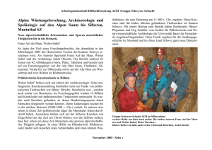 Alpine Wüstungsforschung, Archäozoologie und Speläologie auf