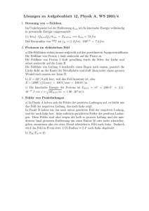 Lösungen zu Aufgabenblatt 12, Physik A, WS 2003/4