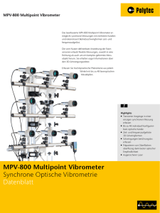 MPV-800 Multipoint Vibrometer Synchrone Optische Vibrometrie