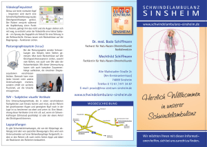 Flyer-Schwindelambulanz - Schwindelambulanz Sinsheim