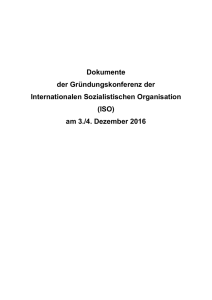 Dokumente der Gründungskonferenz der Internationalen