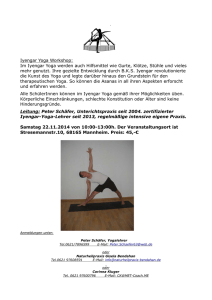 Iyengar Yoga Workshop: Im Iyengar Yoga werden auch Hilfsmittel