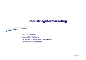 Vorlesung Industriegütermarketing