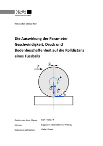 Die Auswirkung der Parameter Geschwindigkeit, Druck und