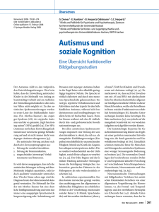 Autismus und soziale Kognition