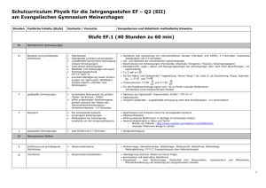 schulintern abgesprochenen Lehrplan für die Klassen 10