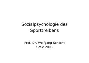 Sozialpsychologie des Sporttreibens