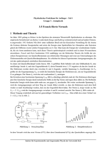 3.5 Franck-Hertz-Versuch 1 Methode und Theorie