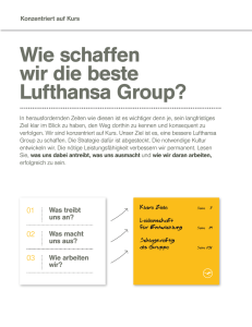 Wie schaffen wir die beste Lufthansa Group?