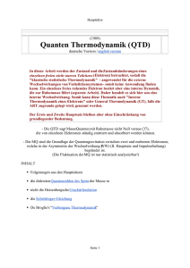 Quanten Thermodynamik (QTD)