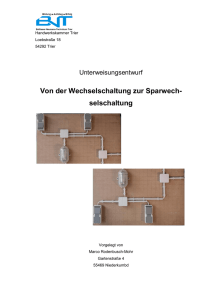 Von der Wechselschaltung zur Sparwech - Balthasar