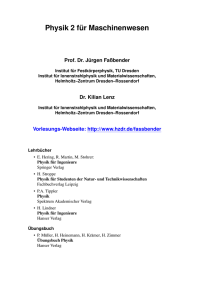 Physik 2 für Maschinenwesen