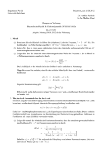 Theoretische Physik B: Elektrodynamik (WS2011/2012)
