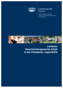 Leitlinien für geschlechtergerechte Arbeit mit Mädchen und Jungen