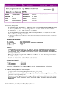 Schwangerschaft bei Typ 2 Diabetikerinnen Gestationsdiabetes