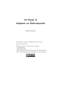 LK Physik 12 Aufgaben zur Elektrodynamik