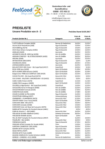 PREISLISTE - FeelGood