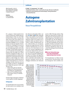 Autogene Zahntransplantation - MKG