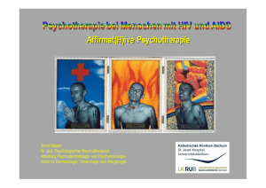 Psychotherapie bei Menschen mit HIV – Affirmat(H)ive Psychotherapie