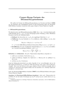 Cramer-Shoup-Variante des ElGamal