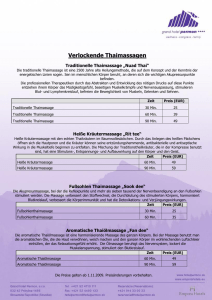 Verlockende Thaimassagen