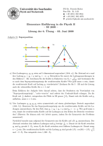 Elementare Einführung in die Physik II – SS 2009 – Lösung der 6
