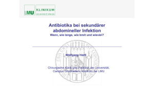 Antibiotika bei sekundärer abdomineller Infektion