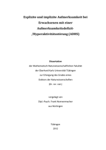 Explizite und implizite Aufmerksamkeit bei Erwachsenen mit einer