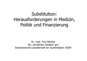 Substitution: Herausforderungen in Medizin, Politik und