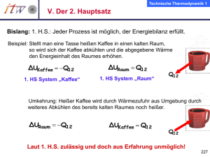 hauptsatz der wärme