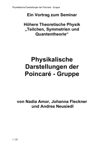 physikalische Darstellungen