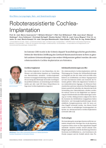 Roboterassistierte Cochlea- Implantation - boris
