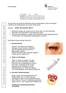Merkblatt Mundhygiene Milchzähne