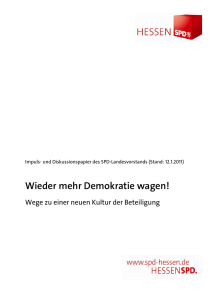 Wieder mehr Demokratie