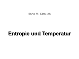 Entropie und Temperatur