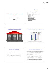 Lehrunterlage Einführung 1 - Akademie für Psychotherapeutische