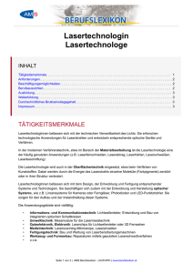 Lasertechnologin Lasertechnologe