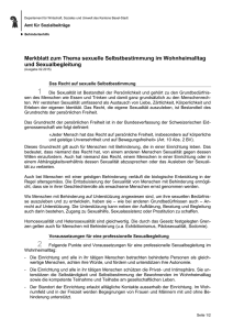 Merkblatt zur Selbstbestimmung im Wohnheimalltag und