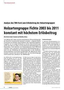Holzartengruppe Fichte 2003 bis 2011 konstant mit - Thünen