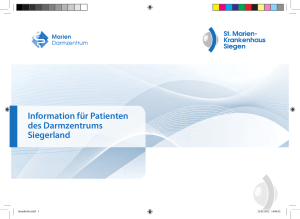 Information für Patienten des Darmzentrums Siegerland