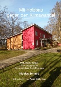 Maturaarbeit Nicolas Schmid mQ - Energiefachleute Schaffhausen