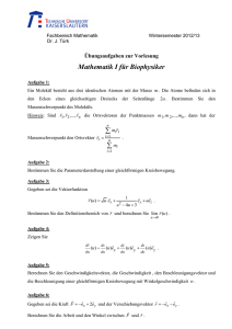 Mathematik I für Biophysiker