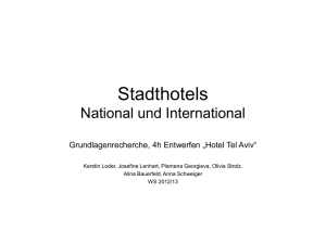 Stadthotels National und International - Wohnbau