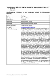 Modulkatalog - Institut für Soziologie