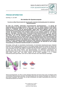 PRESSE-INFORMATION - Max Planck Institut für Quantenoptik